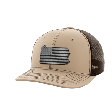 Pennsylvania United Hats Hat Greater Half Khaki/Coffee Black Leatherette Pennsylvania